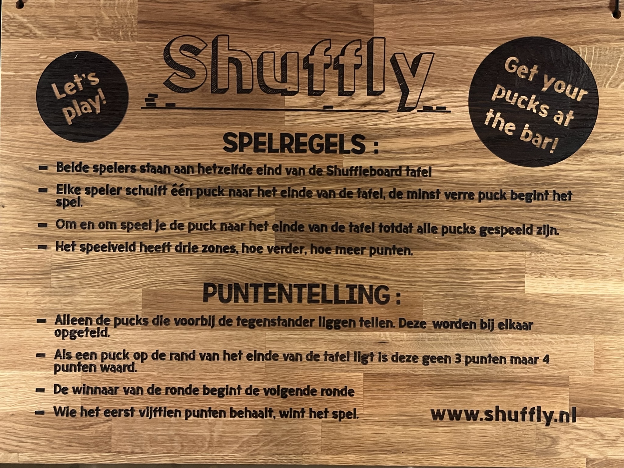 Spelregels shuffleboard - Bowling s-Heerenberg